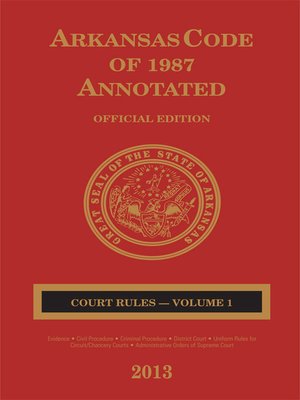 cover image of Arkansas Court Rules